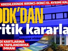BDDK’dan yeni düzenleme