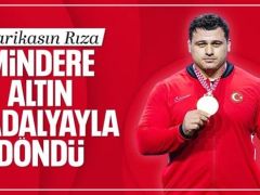 Rıza Kayaalp, mindere altın madalyayla döndü