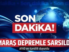 Kahramanmaraş’ta 4,7 büyüklüğünde deprem meydana geldi