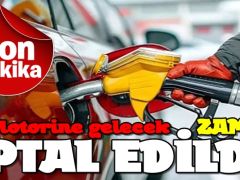 SON DAKİKA | Motorine zam iptal edildi