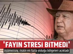 Şener Üşümezsoy net bir dille uyardı: “Fayın stresi bitmedi” Riskin en fazla olduğu bölgeleri açıkladı