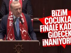 Cumhurbaşkanı Erdoğan, grup toplantısına milli takımı tebrikle başladı