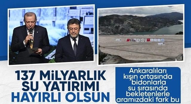 Cumhurbaşkanı Erdoğan 137 milyar liralık su yatırımların açılışını yaptı