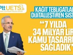 Abdulkadir Uraloğlu: UETS ile 365 milyon elektronik tebligat gönderildi